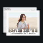 Carte Postale Faire-part 2 Photo Sweet 16th Birthday Modern Enregistrer la<br><div class="desc">Famille Invitation et amis à une élégante célébration Sweet 16th pour elle ou lui avec cette photo minimaliste moderne 2 enregistrer la date invitation carte postale. Tout le texte est simple à customiser. (CONSEIL EN MATIÈRE DE PLACEMENT D'IMAGE : Une façon simple de centrer une photo exactement comment vous voulez...</div>