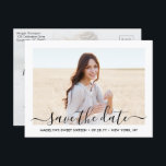 Carte Postale Faire-part 2 Photo Sweet 16th Birthday Script Enregistrer la<br><div class="desc">Famille Invitation et amis à une élégante fête Sweet 16th pour elle avec cette photo minimaliste moderne 2 enregistrer la date invitation carte postale. Tout le texte est simple à customiser. (CONSEIL EN MATIÈRE DE PLACEMENT D'IMAGE : Une façon simple de centrer une photo exactement comment vous voulez est de...</div>