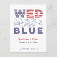4 juillet Elopement Mariage rouge blanc et bleu