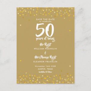 Carte Postale Faire-part 50e anniversaire de mariage, M. et Mme Parfait, Sa