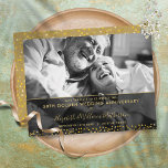 Carte Postale Faire-part 50e anniversaire d'or Enregistrer la photo de la d<br><div class="desc">Personnalisez avec votre photo spéciale et cinquante ans d'anniversaire de mariage doré enregistrer les informations de la date en lettres chic. Conçu par Thisisnotme©</div>