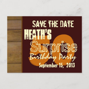 Carte Postale Faire-part 50e anniversaire surprise Enregistrez la date Marr