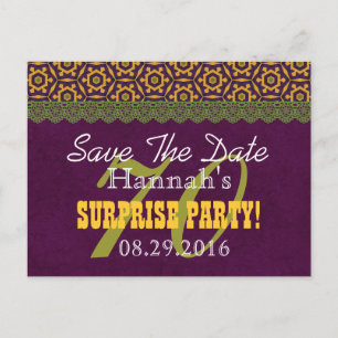 Carte Postale Faire-part 70e anniversaire de naissance SURPRISE V070D