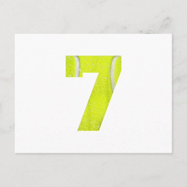 Carte Postale Faire-part 7e Anniversaire 2013 Tennis Garçons Filles Enfants (Devant)