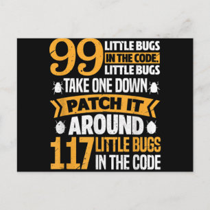 Carte Postale Faire-part 99 Petits Bugs Dans Code Path It 117 Bugs Programe
