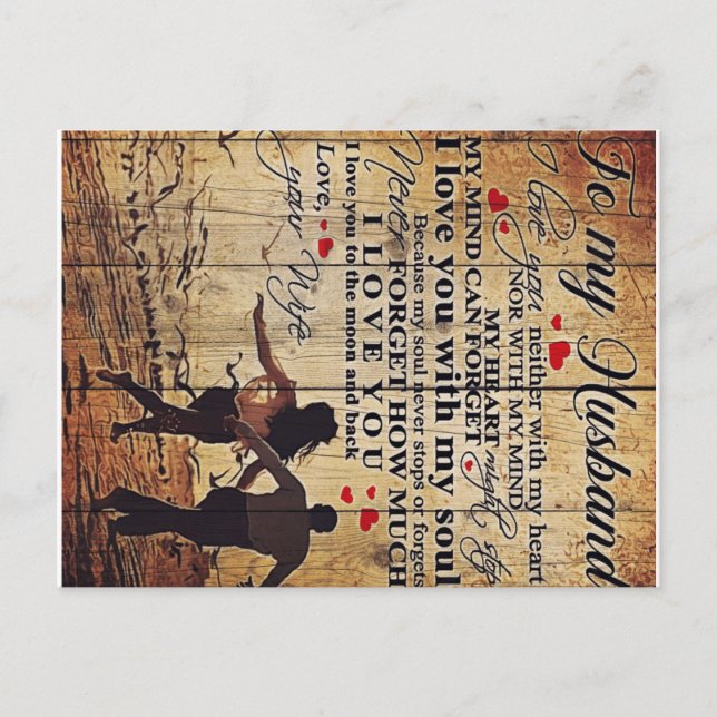 Carte Postale Faire-part À ma conception de mari | Lettre À Lui | Bel cadea (Devant)