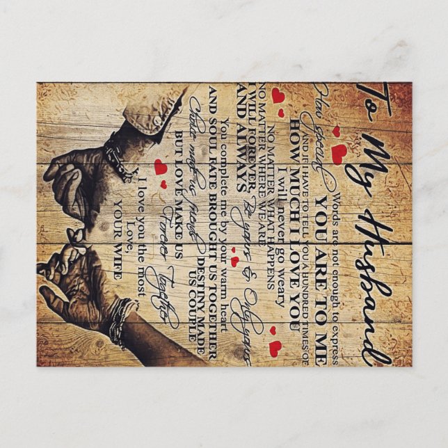 Carte Postale Faire-part À ma conception de mari | Lettre À Lui | Bel cadea (Devant)