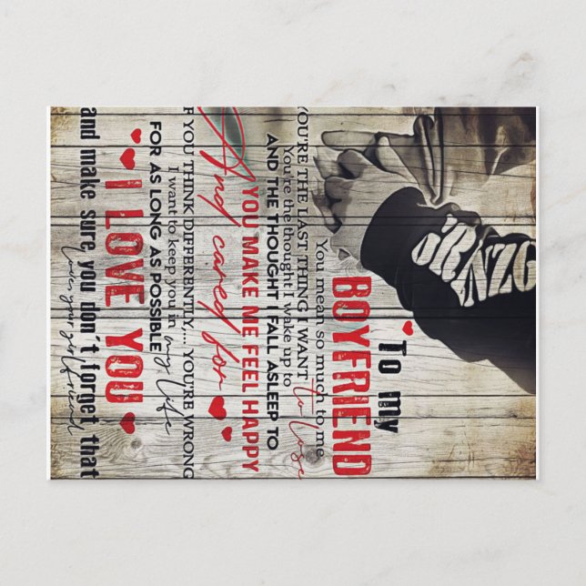 Carte Postale Faire-part À Mon Cadeau Homme, Cadeau Personnalisé À Mon Mari (Devant)