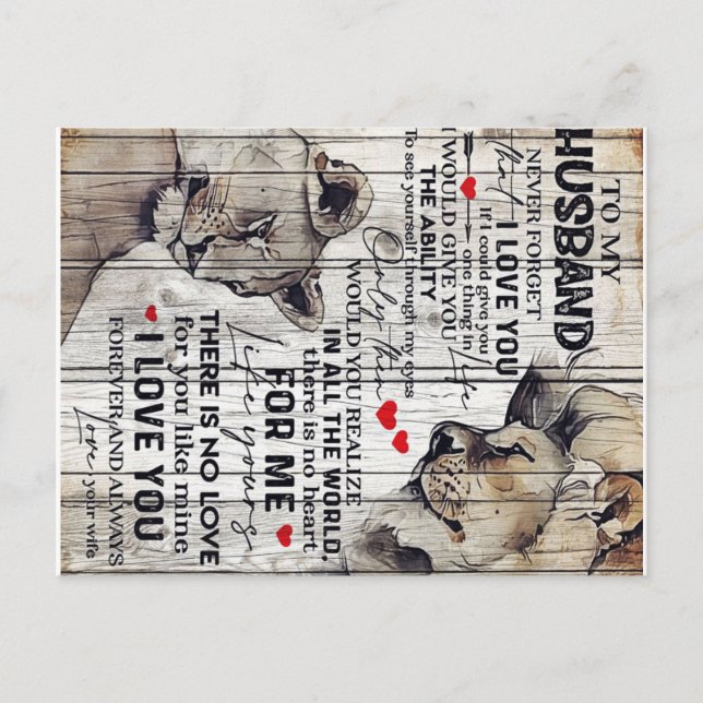 Carte Postale Faire-part À mon mari Cadeau | Cadeau pour une nouvelle maiso (Devant)