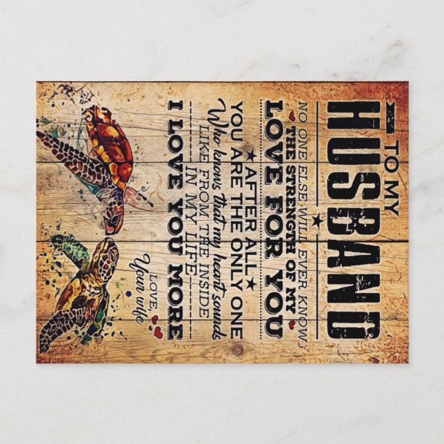 Carte Postale Faire-part À mon mari | Citations D'Amour Au Mari (Devant)