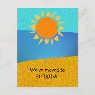 Carte Postale Faire-part Abstrait Nous avons déménagé en Floride Nouvelle a