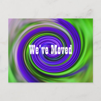 Carte Postale Faire-part Abstrait Purple Swirls Nouvelle adresse