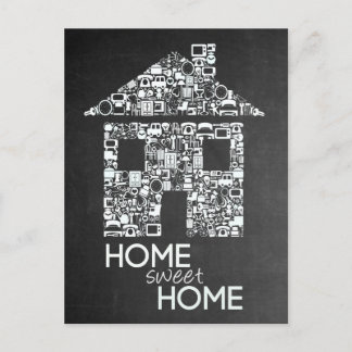 Carte Postale Faire-part Accueil Sweet Accueil Nouvelle adresse Tableau de