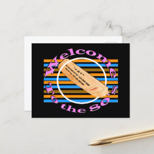 Carte Postale Faire-part Admettre un ticket - dans les années 80