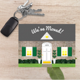 Carte Postale Faire-part Adresse blanchie de façade de Chambre de brique