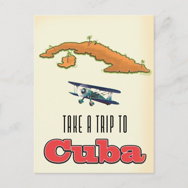 Carte Postale Faire-part Affiche de vacances à Cuba (Devant)