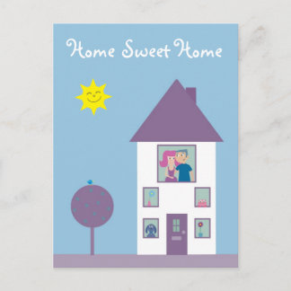 Carte Postale Faire-part Agence Immobilière Home Sweet Home ou Nous avons d