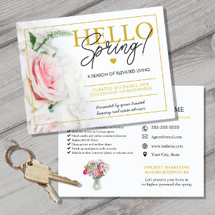 Carte Postale Faire-part Agent immobilier CHECK-LIST Bonjour le Printemps