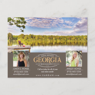 CARTE POSTALE FAIRE-PART AGENT PUBLICITAIRE (DEUX AGENTS)