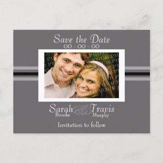 Carte Postale Faire-part Ajouter votre propre photo - Silver