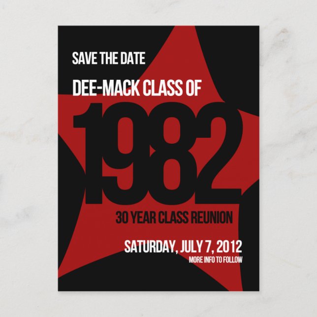 Carte Postale Faire-part Alice - Réunion de classe (Devant)