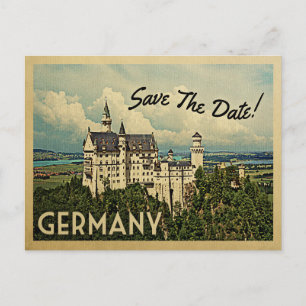 Carte Postale Faire-part Allemagne Sauvegarder la date Château de Neuschwan