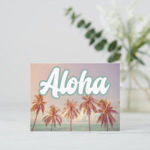 Carte Postale Faire-part Aloha Beach Destination Mariage Enregistrer la dat
