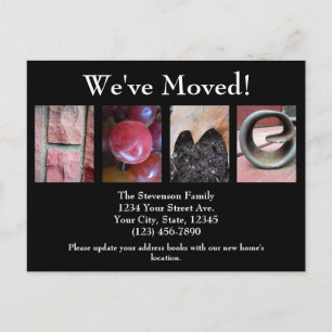 Carte Postale Faire-part Alphabet Collage, HOME Lettre Mot Art Moving