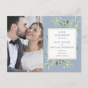 Carte Postale Faire-part Amour Bleu Poussiéreux Le Mariage Fait Preuve De P