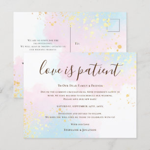 Carte Postale Faire-part Amour de mariage est patient Sauvegarder nouvelle 