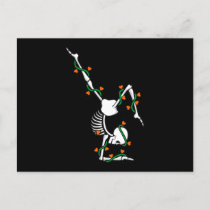 Carte Postale Faire-part Amour Gymnastique Skeleton Gymnaste Amateur de gym