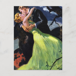 Carte Postale Faire-part Amour vintage et romance, Sauvez la date