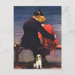 Carte Postale Faire-part Amour vintage, Romance, Romantique, Sauvez la date