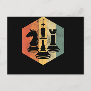 Carte Postale Faire-part Amoureux des échecs Knight King Rook Échecs Cade