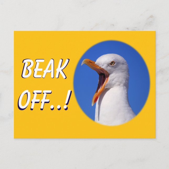 Carte Postale Faire-part Amusant 60e anniversaire Seagull Beak Off Joke (Devant)