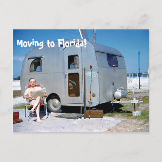 Carte Postale Faire-part Amusant Déménager en Floride remorque changement d