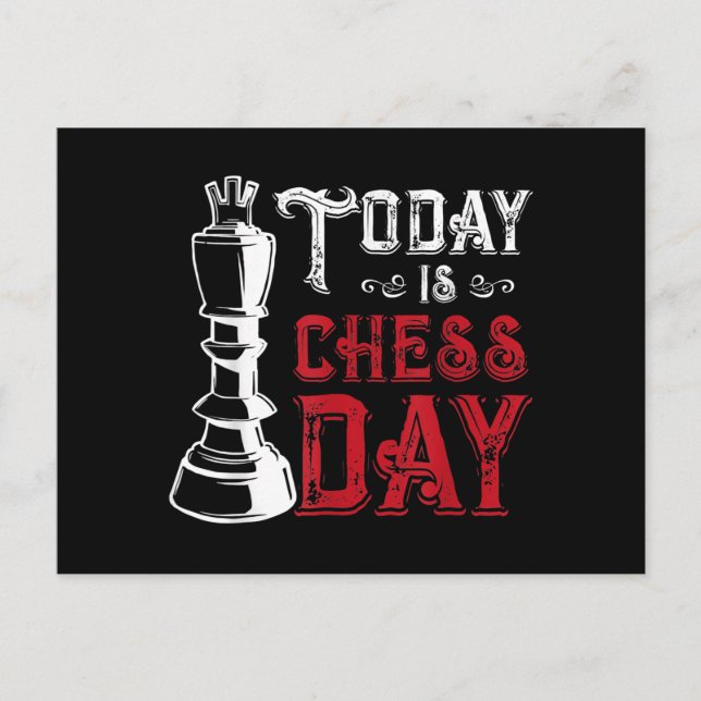 Carte Postale Faire-part Amusant jeu d'échecs King Design (Devant)
