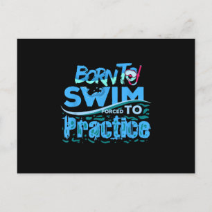 Carte Postale Faire-part Amusant nage Cadeau design nage