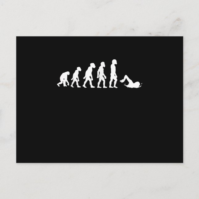 Carte Postale Faire-part Amusant Nage Humain Évolution Nage Conception nage (Devant)