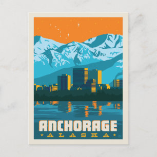 Carte Postale Faire-part Anchorage, Alaska Sauvegarder la date