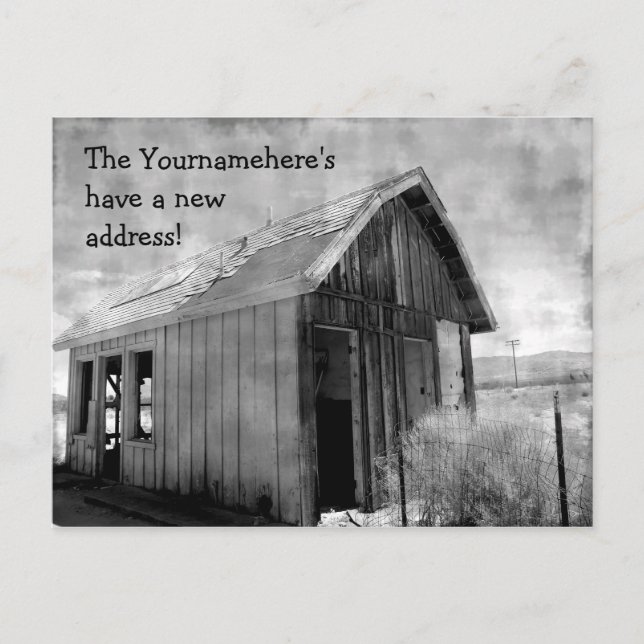 Carte Postale Faire-part Ancienne nouvelle adresse (Devant)