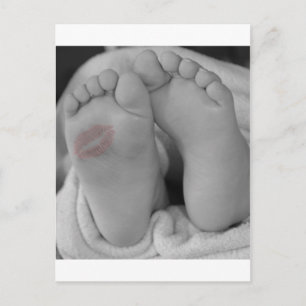 Carte Postale Faire-part Annonce Baby Shower Lit Nursery