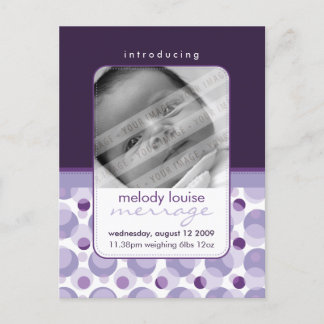 Carte Postale Faire-part ANnonce de bébé :: bonjour bébé 4