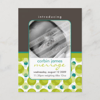 Carte Postale Faire-part ANnonce de bébé :: bonjour bébé 7