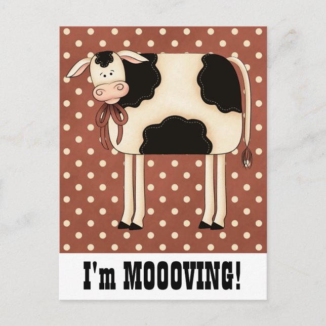 Carte Postale Faire-part Annonce de changement d'adresse de la dame de la v (Devant)