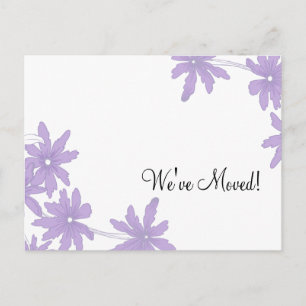 Carte Postale Faire-part Annonce de Changement d'Adresse Fleurs de Pâqueret