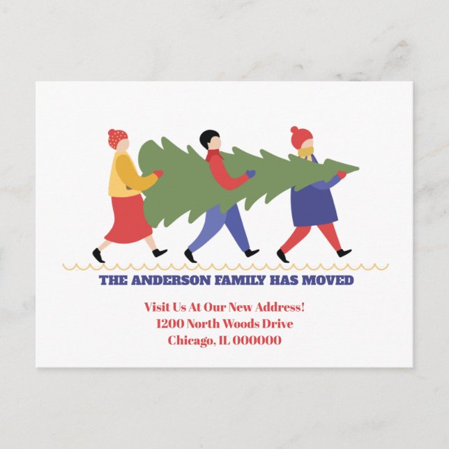 Carte Postale Faire-part Annonce de changement d'adresse pour les vacances  (Devant)