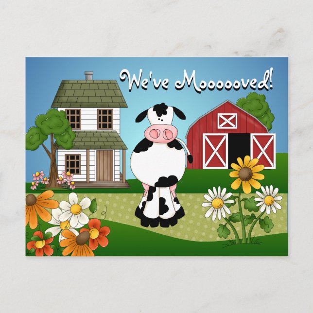 Carte Postale Faire-part Annonce de déménagement (Devant)