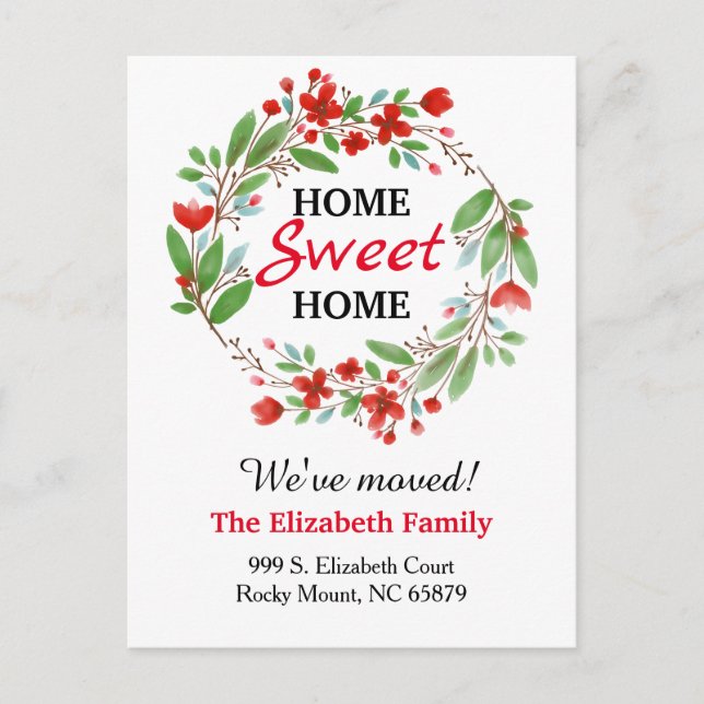 Carte Postale Faire-part Annonce de déménagement à la nouvelle adresse Swee (Devant)