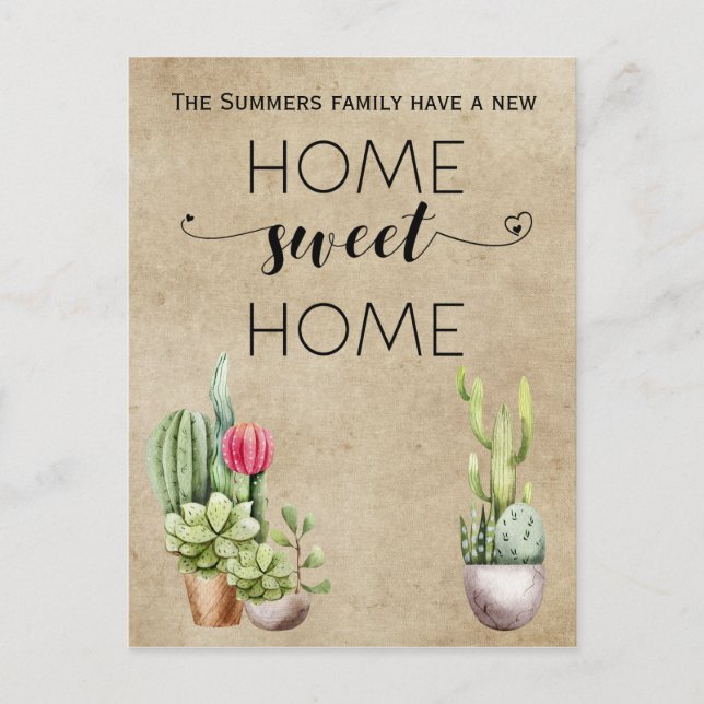 Carte Postale Faire-part Annonce de déménagement Adresse Maison Douce Maiso (Devant)